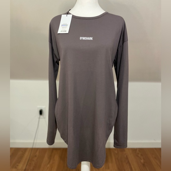 NWOT GYMSHARK Ark Long Sleeve Active (High back) Slate Lavender - Picture 1 of 5